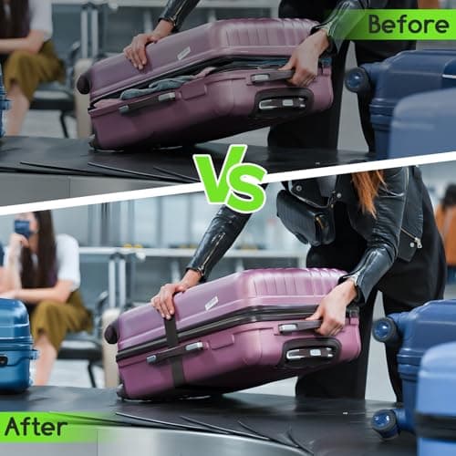 WISYOK Luggage Straps Extended, 2 Pack, 130-250cm Adjustable, Black — view 5