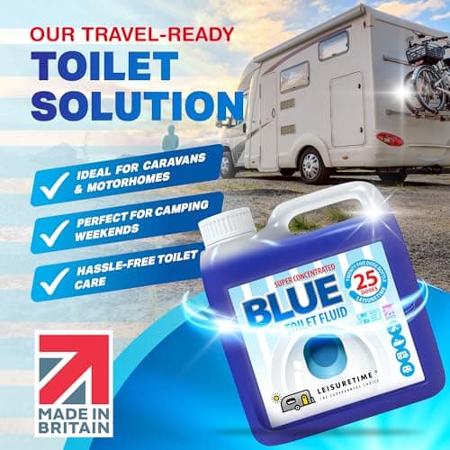 Blue Caravan & Motorhome Toilet Chemical Fluid 1L – 25 Treatments, Cassette — view 4