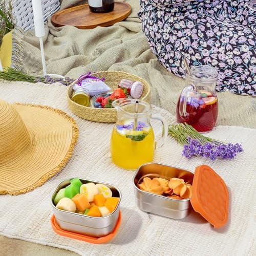 6Pcs 304 Stainless Steel Snack Box with Lids, 230ml Food Storage Containers — view 5