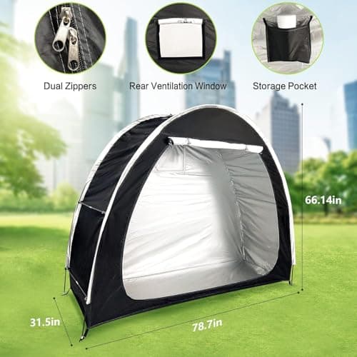 Portable Outdoor Bike Storage Tent Heavy Duty Bicycle Cover — view 3