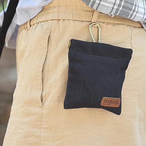 Duuclume Dog Treat Bag, Puppy Dog Training Pouch Hands-Free Walking Dog Treat Pouch, Includes Carabiner, for Pet Puppy Travel or Outdoor Use (Navy) — view 5