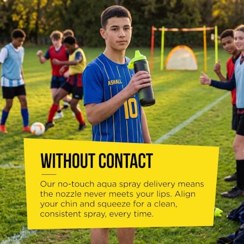 Optimum Sports Water Bottle, No Touch Spray & BPA-Free - 800ml — view 2