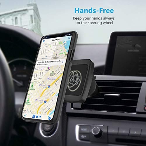 Magnetic Phone Car Mount, WixGear Universal Bite-Lock Air Vent Magnetic Phone Car Mount Holder, for Cell Phones with Swift-snap Technology — view 2