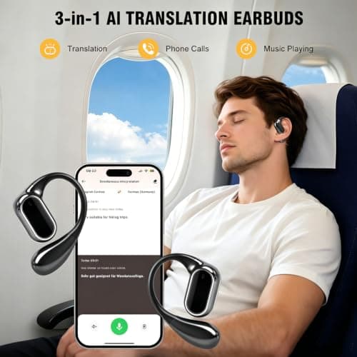 ZenLumio AI Translation Earbuds Real Time, 145 Languages with 98% Accuracy & 0.5-1s Latency, Bluetooth 5.4 ENC Noise Cancelling, Smart App Supported for Travel, Business, Academic — view 5