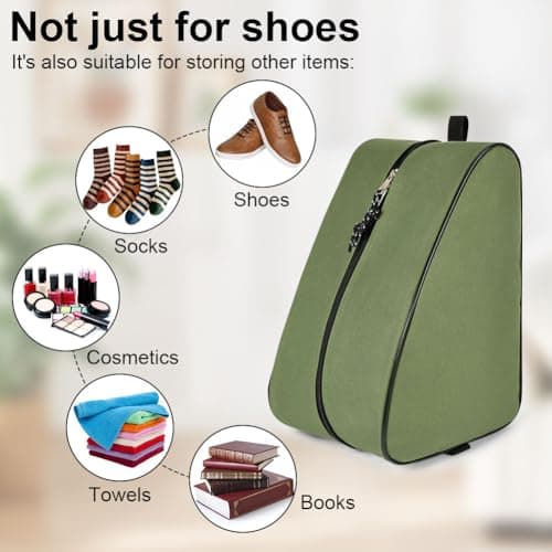 AOOWU Shoe Bag for Men & Women, Waterproof Golf Shoe Bag, Portable Boot Bag, Sports Boot/Shoe/Travel Bag, Welly Hunting Fishing Boot Bag, Walking Boot Bag for Football Cricket Rugby Golf Toiletry Gym — view 4