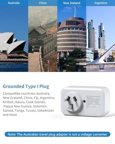 Mscien UK to India Plug Adapter with USB-C, 4-IN-1 Type D Plug Adapter — view 3