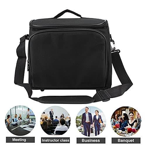 Laluky Video Projector Case - Zipper Closure Organizer With Shoulder Strap, Shock Resistant Travel Bag (Size: M) — view 6