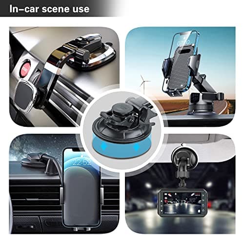 volport Round Double-sided Adhesive Sticky Pads Circle Heat Resistant Mouting Tape Replacement Sticker Windshield & Dashboard for Suction Cup Mount GPS Dashcam GoPro, 4-Pack 80mm (3.15") — view 4