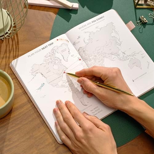 Clever Fox Travel Journal, Vacation Planner Organizer A5 Rose Gold — view 6
