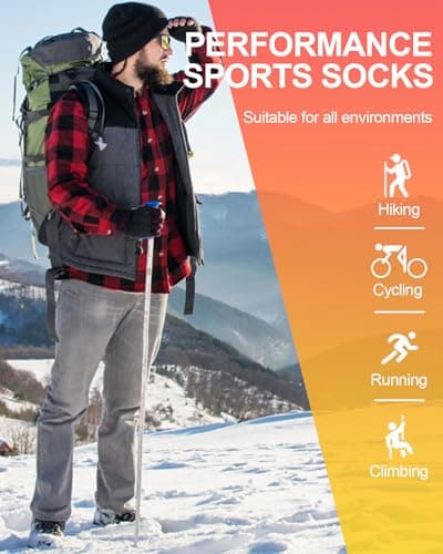 Niorasen Thermal Socks, 5 Pairs Thick Warm Work Socks, Multicolour, 6-8 — view 2