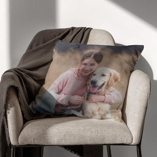 Print Maniacs Personalised Soft Pillow Gifts Best Friend, Custom Photo Pillow for Adults Kids, Gifts for Mum, Dad, Boyfriend, Girlfriend Cold for Sleeping — view 6
