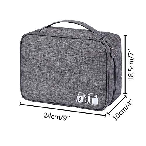 Kaxich Electronics Accessories Bag Travel Gadget Bags Portable Cable Organizer Case Waterproof Universal for Adapters Memory Cards, USB Cables — view 4