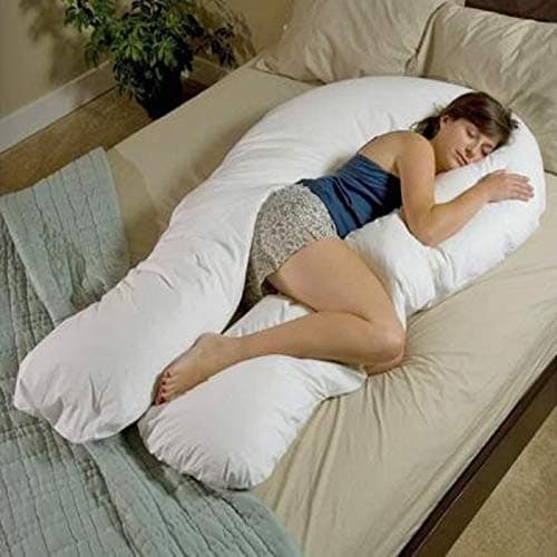 Iyan Soft Furnishing Large Deluxe 9 ft big C-U shape - Full Body Pregnancy Pillow & Maternity - Back support - comfort pillow Disability/Fibromyalgia Aid Pillow only — view 5