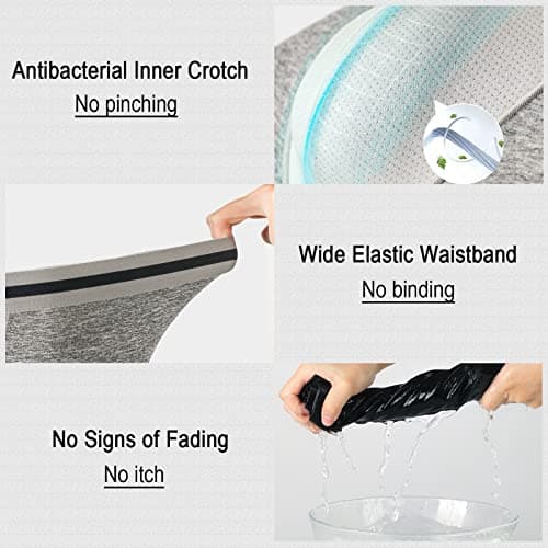 Nuofengkudu Mens Thermal Seamless Boxer Briefs Long Leg Warm Underwear 3D Pouch Bulge Support Stretch Waistband Comfy Trunks Winter Male Classic Anti-Chafing Underpants E 3 Pack Black Grey Blue XL — view 6
