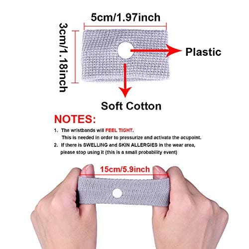 Anti Nausea Travel Sickness Wristbands, 2 Pairs Motion Sickness Bands — view 4