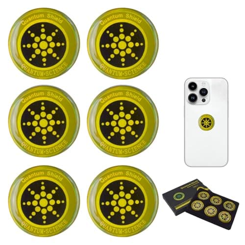 Phone Protection Stickers 6pcs Slim Self Adhesive PVC Decals for Smartphones Tablets Laptops WiFi Devices Lightweight Design for Home Office Travel (Gold)