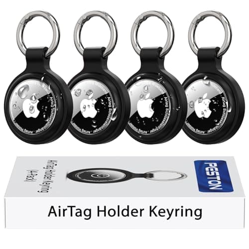 AirTag Holder Keyring, 4-Pack IP67 Waterproof Case for Apple AirTag 1 & 2