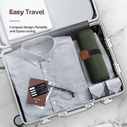 Toiletry Bag for Men, Travel Essentials Travel Toiletry Bag, Water-Resistant Compact Bathroom Roll Organizer for Hygiene, Shaving kit, Gifts for Men, 5.Army Green(Polyster), Fashion — view 6