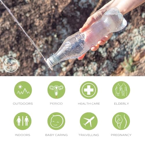 CuloClean Ultralight Desert (6 g / 0.21 oz) Portable Bidet for Toilet, Travel, Backpacking, Hiking or Camping – Uses 30% Less Water – Fits Most Plastic Bottles. (Ultralight Desert, 1pcs White Sand) — view 4
