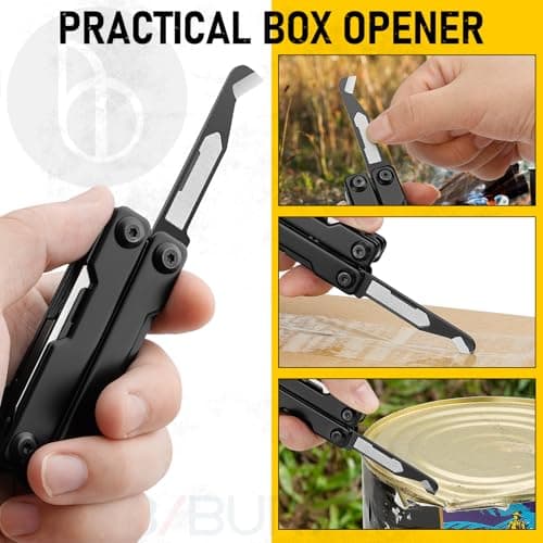BIBURY Multitools, EDC Mini Pocket Tool, Foldable Pliers - BI2051AB Black — view 5