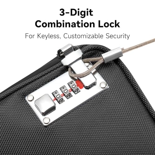 KOSMCCO Anti-Theft Locking Beach Bag, 9x7.5-inch Portable Beach Safe for Securing Your Valuables and Phone – Black — view 4