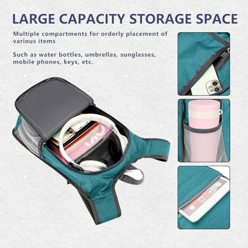 ROEOWENE 15L Foldable Ultralight Waterproof Hiking Backpack Small Women Men Mini Sports Backpack Outdoor Hiking Backpacks Daypack Daypack Hiking Backpack for Camping Hiking Travel, Green — view 3