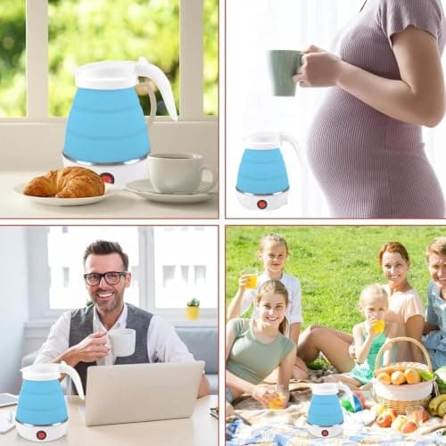 Collapsible Travel Kettle To Take On Holiday | Foldable Camping Kettle, Fast Boiling, Silicone Material | Compact Mini for Backpacking, Hotels, & Outdoors — view 6