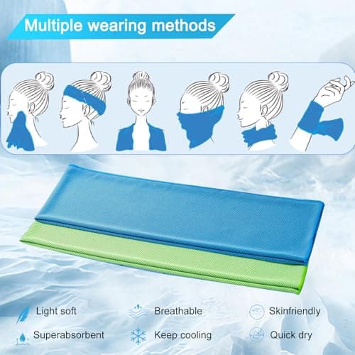 Gudemoore Cooling Towels for Neck, 6 Pack Quick Drying Towel, Cool as Ice, Soft Breathable Ice Towel for Gym, Yoga, Golf, Running, Camping, Workout, and More Activities — view 3