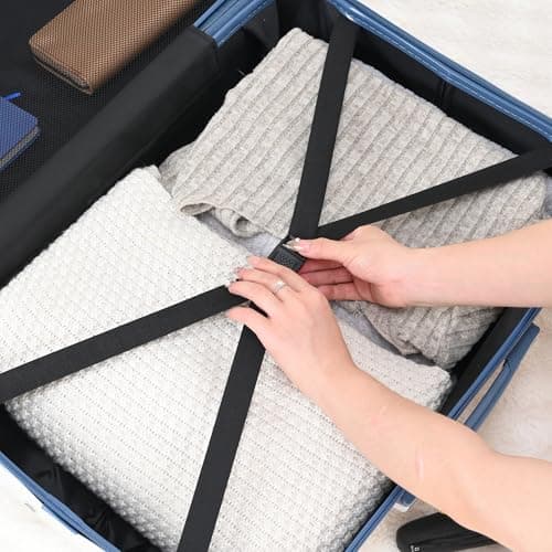 CMY Suitcase Medium Size Hard Shell Lightweight 4 Dual Spinner Wheels Trolley Luggage Suitcase Medium 24" Hold Check in Luggage TSA Combination Lock (White) — view 5