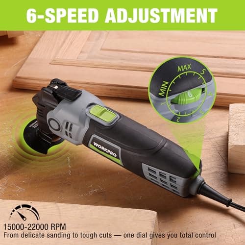 WORKPRO 400 W Oscillating Multi Tool with 6 Adjustable Speeds — view 3