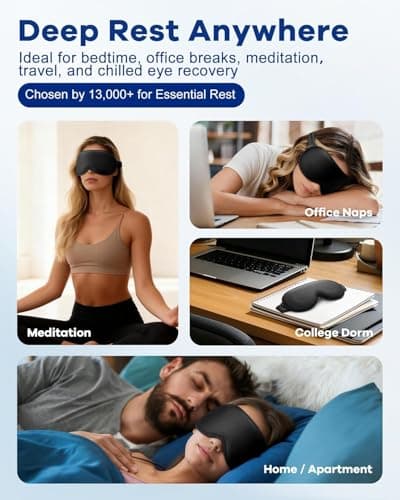 FACEMOON Cooling Eye Mask for Sleep, 3D Gel-Weighted Blackout Sleep Mask — view 6