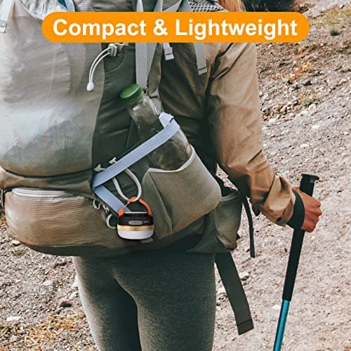 flintronic 2PCS Camping Lantern, Camping Light USB Rechargeable Glare LED Tent Light with Magnetic Base, Waterproof Portable Outdoor Tent Light, 3 Modes with SOS for Hiking Fishing Emergency Home — view 6