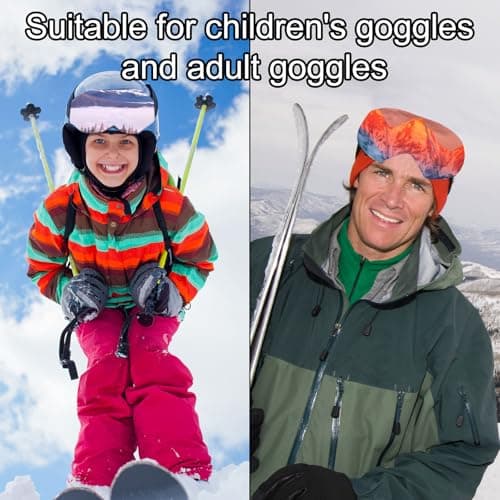 Sinbana 4pcs Ski Snowboard Goggle Cover Sleeves, 4 Sunset Patterns Polyester Ski Goggle Lens Cover Protectors for Adults Kids Travel Storage Accessories Scratch-Resistant & Dust-Resistant — view 6