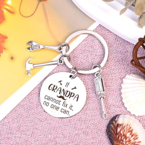 Grandad Keyring Personalized Gifts for Grandad Gifts for Grandparents Grandad Birthday Gifts Christmas Gifts for Grandpa from Granddaughter and Grandson Grandad Gift Ideas Funny Gifts for Grandad — view 5