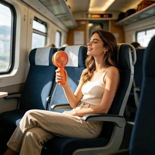 Handheld Fan Rechargeable 3 Speed Adjustable USB Rechargeable Cooler — view 3
