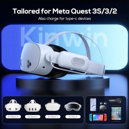 Kinwin VR Battery Pack for Meta Quest 3/3S/2, 18W Fast Charging — view 3