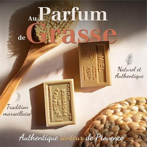 La Maison du Savon de Marseille - Provence Lavender Soap Bar - Enriched with Organic Shea Butter - Hydrating Hand & Body Soap - 100% Natural Ingredients - Made in Provence - 3x125g — view 4