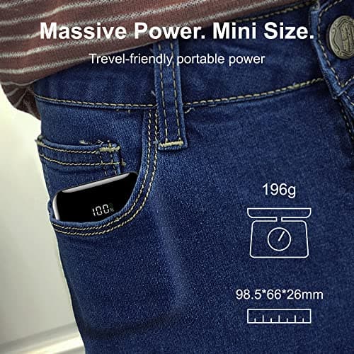 OKZU 5V 2A Power Bank for Gilet Vest Battery Pack, 10000mAh Packet Size LED Display Portable Charge for Heated Clothing, USB Heated Blanket, Coat — view 6
