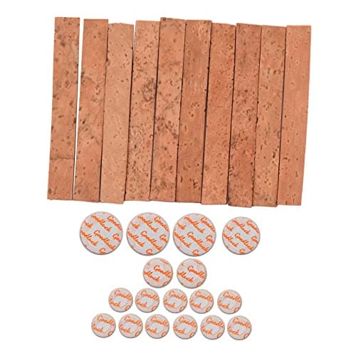 Jiawu Clarinet Pads Replacement Kit, 10 Piece Neck Joint Corks 17 Piece Pads Noise-resistant Abrasion-resistant Compression, Clarinet Cork Replacement with Velvet Bag for Bb — view 2