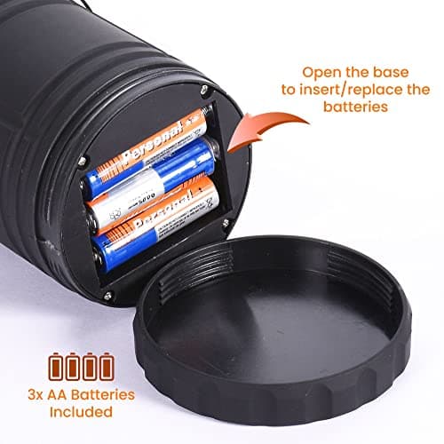 Albert Austin Collapsible COB LED Camping Light | Indoor/Outdoor Emergency Lantern | 2X Brighter LED Lights | Battery Powered | Built in Handles | Collapsible | Portable | Tent Lights - Twin Pack — view 6