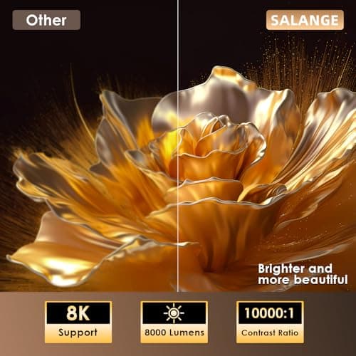 Salange Mini Portable Projector for Bedroom,Android 14 Built-in Apps,1080P — view 4