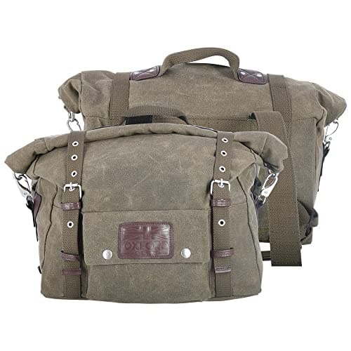 OXFORD Heritage Panniers Khaki 40L Motorcycle Bike Luggage (OL578)