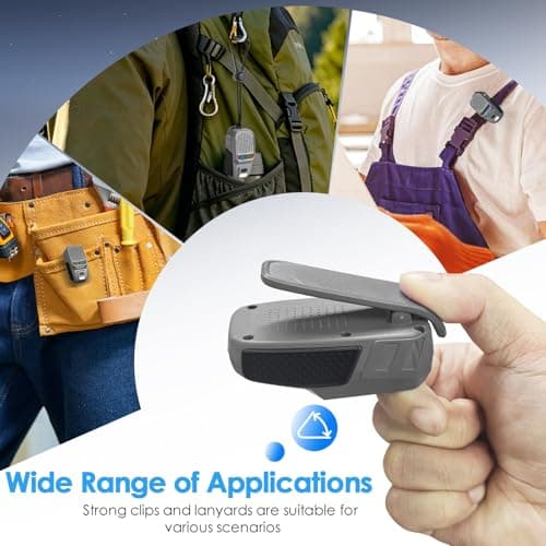 VkingMoR Wearable Bluetooth Speaker, Clip-On Portable Speaker with Built-in Mics Hands-Free Music and Calls for Hiking/Biking, Small Speakerr with LED Light, 15H Battery Life Speakerr(Grey)-New — view 6