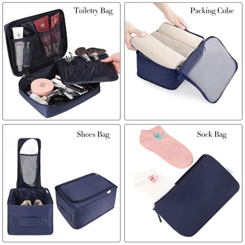 BAGAIL Packing Cubes for Suitcase 8 Set, Lightweight Luggage Packing Organizers Packing Cubes for Travel Accessories — view 3