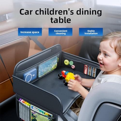 Tktouci Travel Tray for Kids Desk Organizer Tablet Holder Stand — view 3