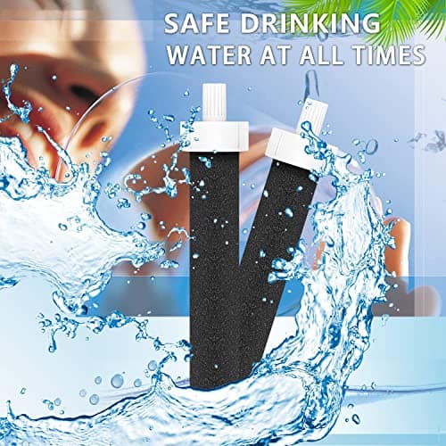 BB06 Water Bottle Filter Replacement for Brita BB06 Hard Sided Bottle Filter and Sport Bottle Filter with mounthpiece – BPA Free Water Filters 10 Pack by HOSECES — view 3