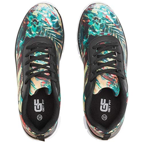 Get Fit Womens Walking Running Vibrant Floral Lightweight Yoga Trainers - Tropical - EU40/ UK7 - BS0248 — view 6