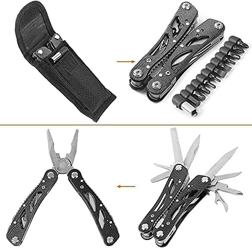 Grizef Multitool Pliers, Durable Stainless Steel 24-in-1 Multi-Purpose Pocket Folding Pliers with Screwdriver Kits, Outdoor Multi-Functional Utility Tools for Outdoor Activities, DIY Activities — view 4
