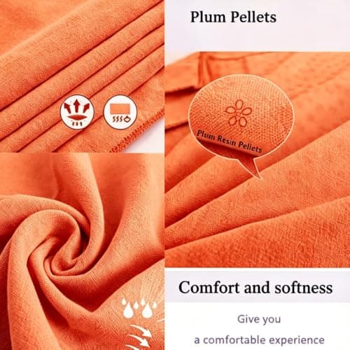 Oaygat Yoga Towel Sweat Absorbent Non-slip Yoga Towel Quick-drying yoga mat cloth Breathable Yoga Mat With Mesh Carrying Bag Orange — view 5