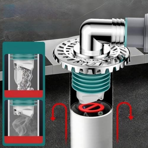 Silicone Seal Floor Drain Adapter Anti-Scent Design(Bend Duct) — view 6